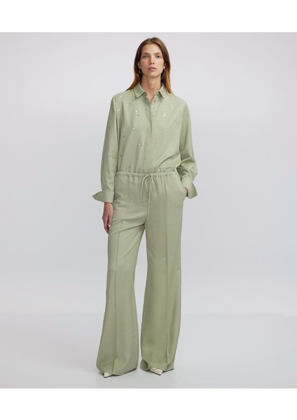 Nervür Dikişli Wide Leg Fit Pantolon fiyatları