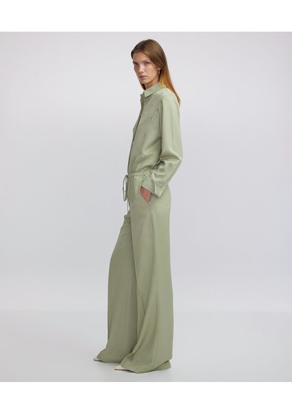 Nervür Dikişli Wide Leg Fit Pantolon modelleri