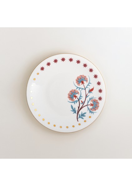 Gediz Porselen Pasta Tabağı 21 cm Renkli