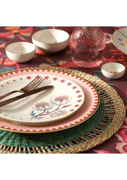 Gediz Porselen Pasta Tabağı 21 cm Renkli indirimleri
