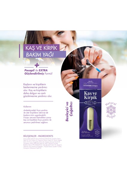 Kaş Kirpik Oluşumunu Destekleyen, Kaş Kirpik Bakım Yağı