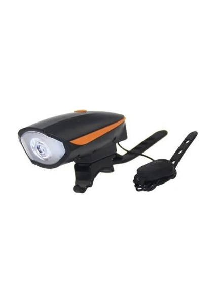 Xbyc 6163 USB Şarjlı Bisiklet Ön Lamba+Korna 140 Db Turuncu