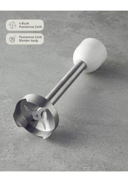 Mbs 3001 4 Bıçaklı Mini Blender Seti Beyaz-Bakır modelleri