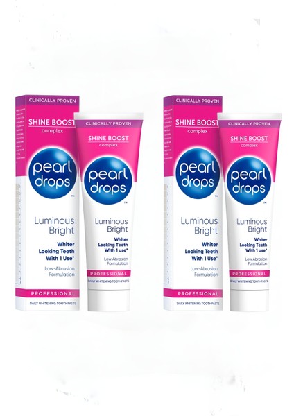 Luminous Bright 2 Adet. Anında, Işıltılı, Parlak ve 1 Haftada 2 Tona Kadar Beyazlatıcı Diş Macunu 75 ml