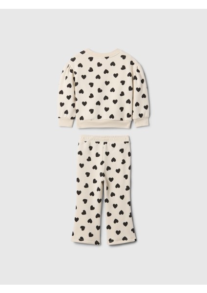 Kız Bebek Kırık Beyaz 2'li Outfit Set