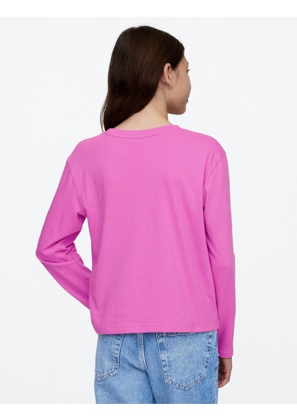 Kız Çocuk Pembe Grafikli T-Shirt fırsatları