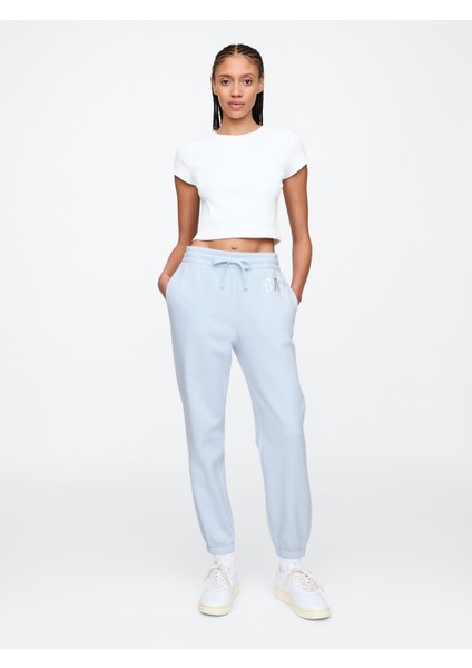 Kadın Açık Mavi Gap Logo Fleece Jogger Eşofman Altı