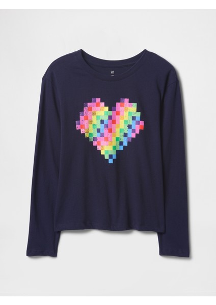 Kız Çocuk Lacivert Grafikli T-Shirt fiyatları