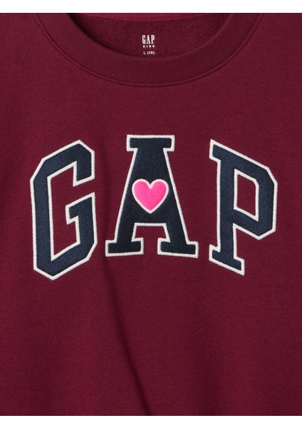 Kız Çocuk Bordo Vintage Soft Sweatshirt modelleri