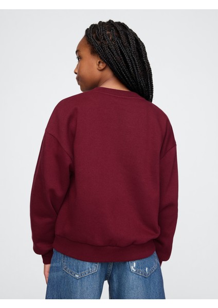 Kız Çocuk Bordo Vintage Soft Sweatshirt indirimleri