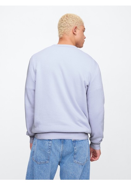 Erkek Açık Mavi Gap Logo Fleece Sweatshirt