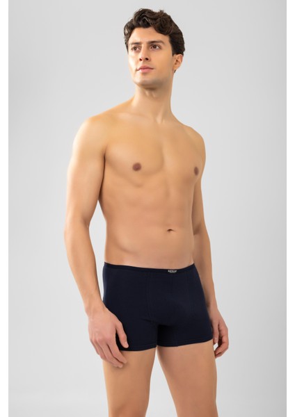 Erkek Modal Likralı Düz Boxer 1113 Lacivert