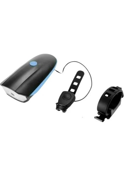 Xbyc 6163 USB Şarjlı Bisiklet Ön Lamba+Korna 140 Db Mavi Renk