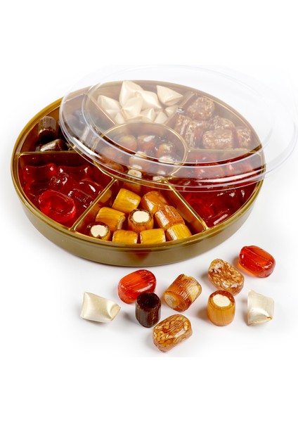 El Yapımı Karışık Akide Şekeri 400 gr Yuvarlak Kutu