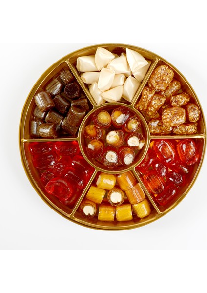 El Yapımı Karışık Akide Şekeri 400 gr Yuvarlak Kutu