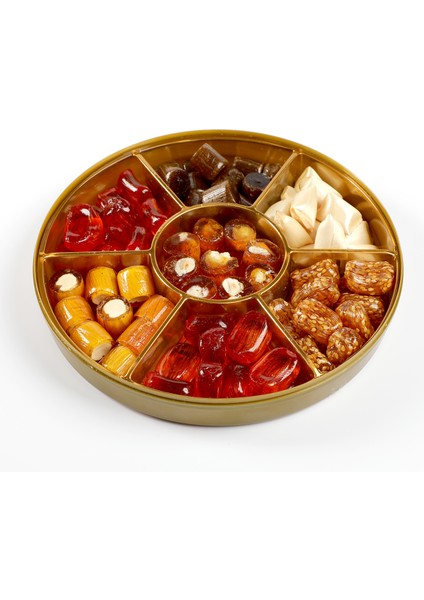 El Yapımı Karışık Akide Şekeri 400 gr Yuvarlak Kutu