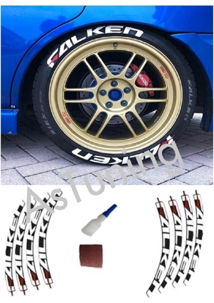 Pvc Kauçuk 4 Adet Falken Lastik Yazısı