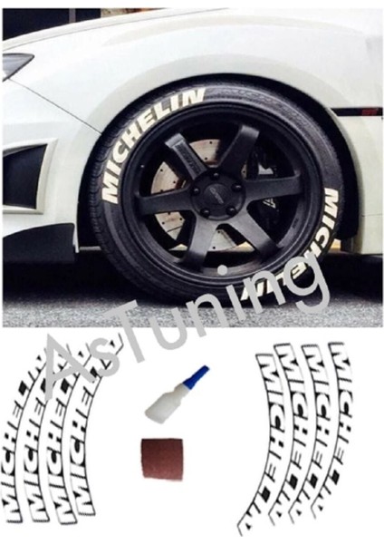 Pvc Kauçuk Michelin Lastik Yazısı 4 Adet