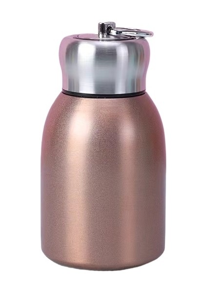 Termos Kupa Mini Buzlu Taşınabilir Göbekli Bardak Sevimli Erkek ve Dişi 304 Paslanmaz Çelik Su Bardağı (Yurt Dışından)