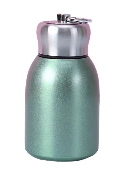 Termos Kupa Mini Buzlu Taşınabilir Göbekli Bardak Sevimli Erkek ve Dişi 304 Paslanmaz Çelik Su Bardağı (Yurt Dışından)