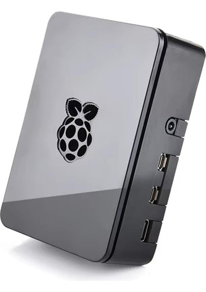 Raspberry Pi 4b Için Logolu Abs Plastik Muhafaza Kutusu