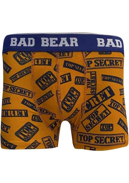 Bad Bear Secret Erkek Turuncu Desenli Boxer