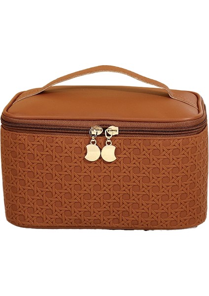 Pu Kozmetik Çantası Seyahat Çantası Taşınabilir Saklama Çantası Su Geçirmez Yıkama Çantası (Yurt Dışından)