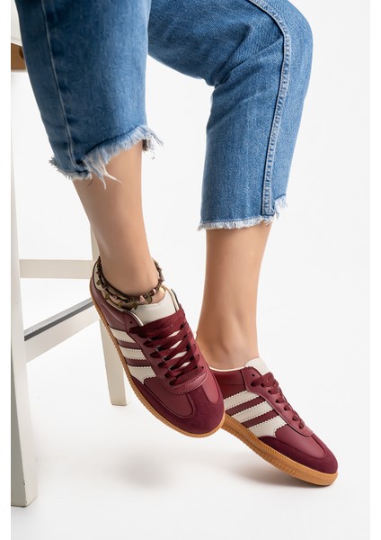 Kadın Günlük Bordo Rahat Taban Sneaker modelleri