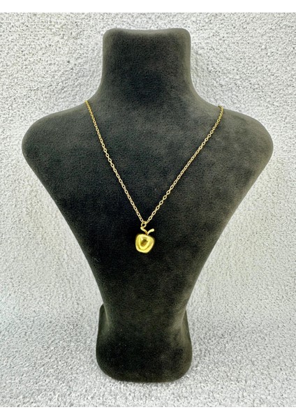 Celeste Shine Vıp Elma Uç Detay Kararmaz Çelik Kolye