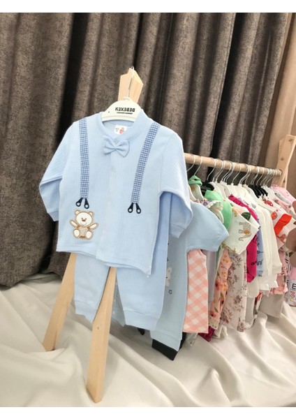 Askılı Papyonlu %100 Pamuklu Erkek Ikili Takım Erkek Bebek Pijama Takımı fiyatları