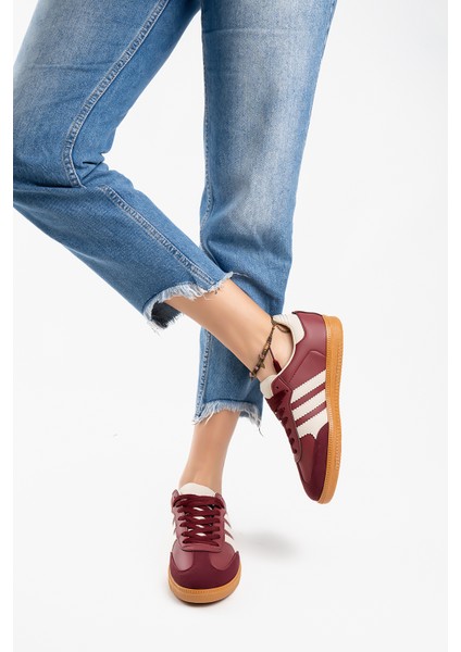 Kadın Günlük Bordo Rahat Taban Sneaker fırsatları
