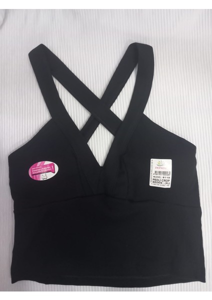 Pedli Crop Siyah 8119