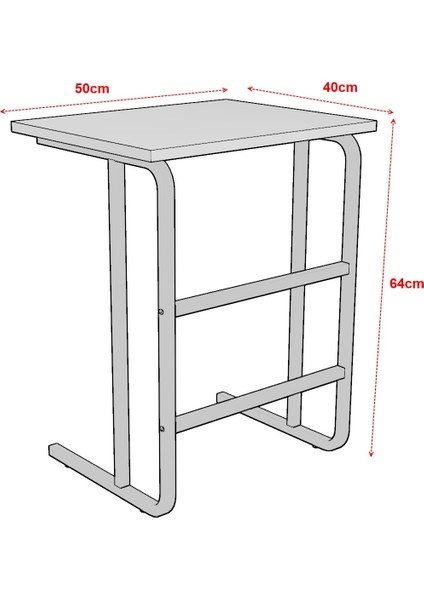 Pür Metal Ayaklı Laptop Sehpası Kahvaltı Masası Çalışma Sehpası Çam indirimleri