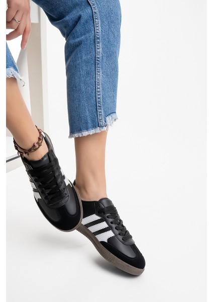 Kadın Rahat Taban Siyah Beyaz Spor Ayakkabı fiyatları