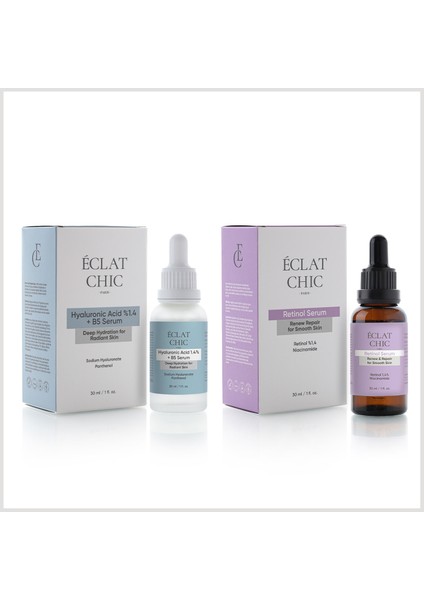 Hyaluronic Acid Serum ve Retinol Serum 2'li Cilt Bakım Seti
