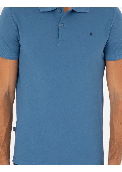 Erkek Koyu Mavi Slim Fit Basic Tişört 50291625-VR032