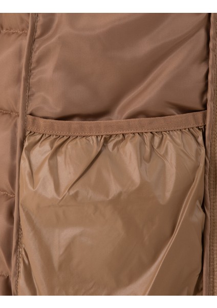 Kadın Kahverengi Kapüşonlu Kapitone Mont 50297332-VR015