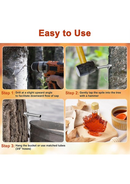 Paslanmaz Çelik Akçaağaç Şurubu Musluk Takımı, Ağaç Muslukları, Ağaçlar Için 6'lı ve 2 Fırçalı Kancalar (Yurt Dışından) fırsatları