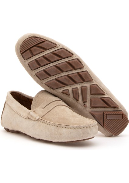 Erkek Bej %100 Deri Loafer Ayakkabı 50288705-VR011
