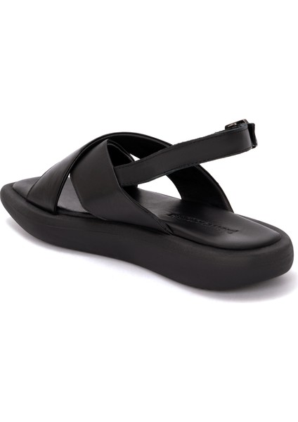 Kadın Siyah Deri Sandalet 50269963-VR046