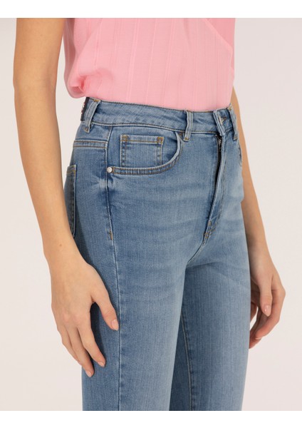 Kadın Açık Mavi Skinny Fit Jean Pantolon 50262748-VR003