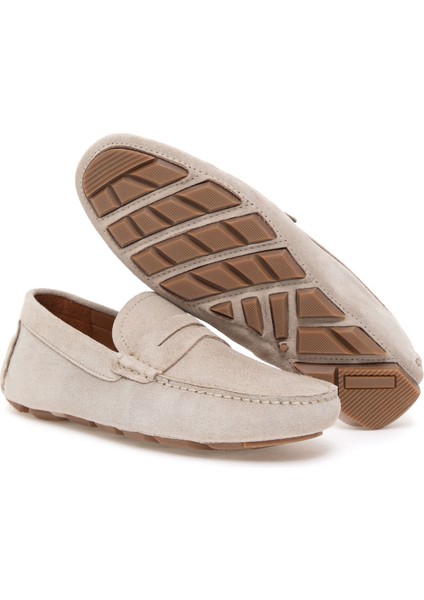 Erkek Bej %100 Deri Loafer Ayakkabı 50267874-VR011