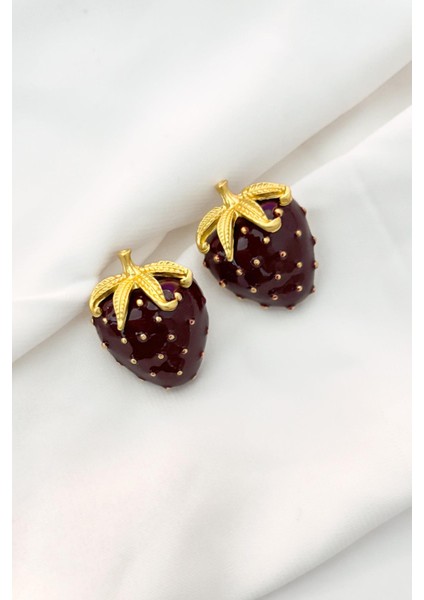 Bordo Çilek Küpe fırsatları