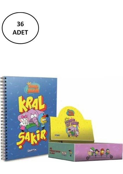 Kral Şakir Spiralli A6 Karton Kapaklı Defter Stand