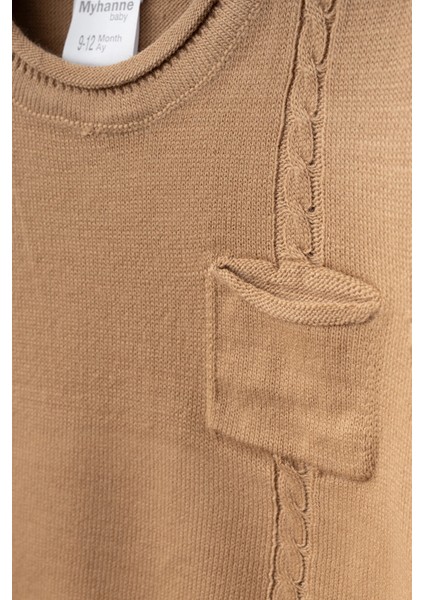 Cepli Örgü Şeritli Şapkalı Triko Takım 4034 fiyatları