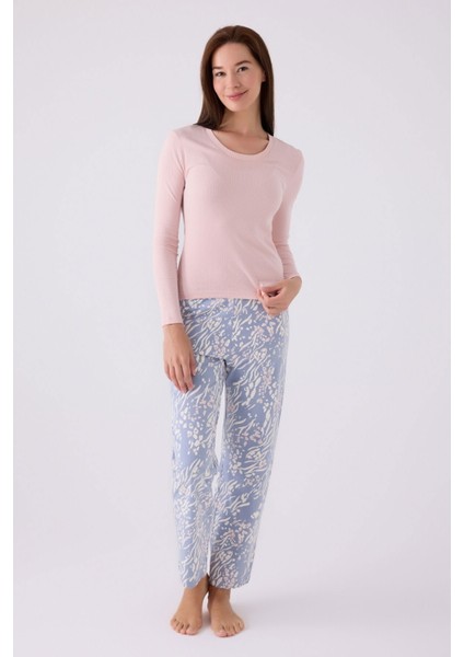 3121 Kadın Uzun Kol Pijama Takım