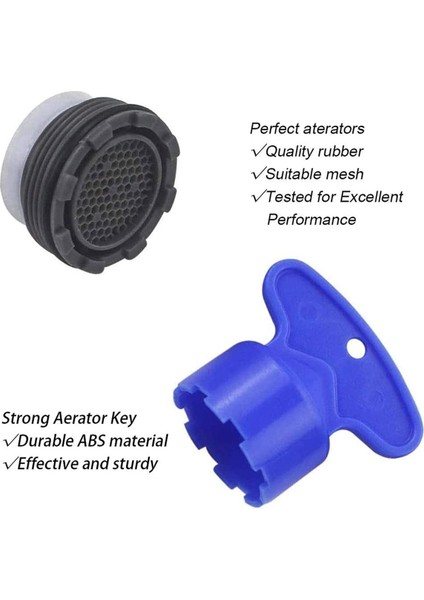1.2gpm Musluk Yedek Parçası Filtre Ekleme, Kısıtlayıcı Havalandırıcı, 16.5mm, 8 Paket (Mavi+Siyah) (Yurt Dışından) indirimleri