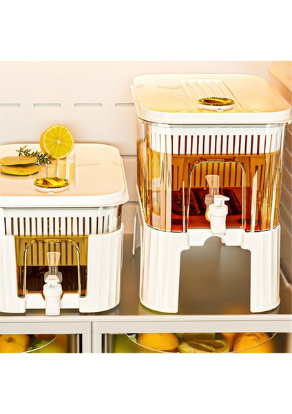 5l Büyük Kapasiteli Soğuk Su Isıtıcısı Çıkarılabilir Taban Taşınabilir Meyve Suyu Sürahisi Musluklu Su Buzdolabı Buzlu Içecek (Yurt Dışından)