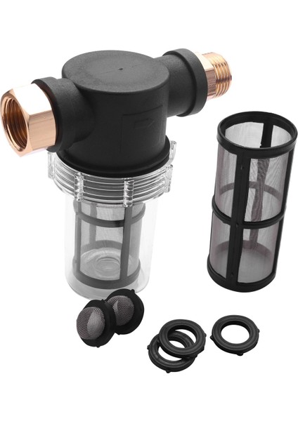 Tortu Filtresi Eklentisi Bahçe Hortumu Giriş Basınçlı Yıkama Makinesi Açık Hava Bahçeciliği Için Su (100 Mesh Ekran) + Ekstra 100 Mesh Filtre, 3 O-Ring 2 (Yurt Dışından)