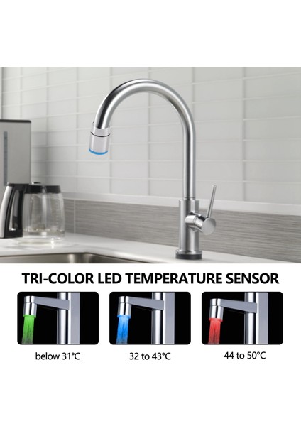 Üç Renkli LED Sıcaklık Sensörlü Musluk Su Musluğu (Yurt Dışından) modelleri